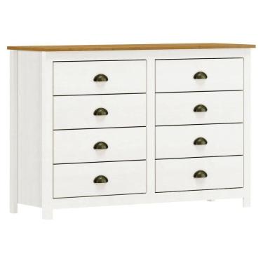 Imagem de Cômoda Topázio 8 Gavetas Branco-freijó - Finestra Móveis Branco-freijó