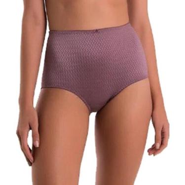 Imagem de Calcinha Duloren 129.520 Cintura Alta Laterais Largas, G, Berinjela
