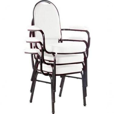 Imagem de Kit Com 3 Cadeiras Para Auditório Linha Hotel Branco - DESIGN OFFICE M