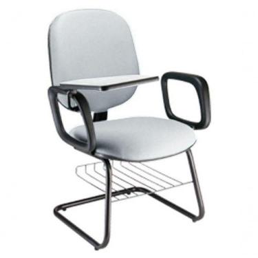 Imagem de Cadeira Universitária Com Prancheta Para Escolas Linha Uno Cinza - DES
