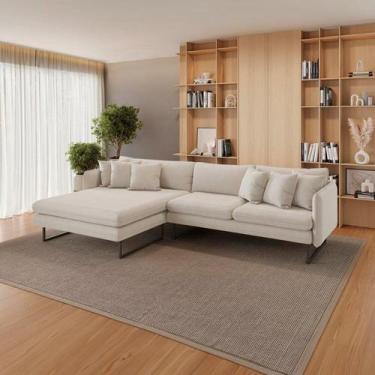 Imagem de Sofá 5 Lugares Linho 92cm X 284cm Ricco - Estofart