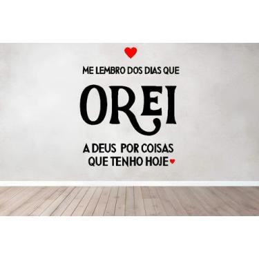 Imagem de Adesivo De Parede Orei A Deus - Lojinha Da Luc Adesivos