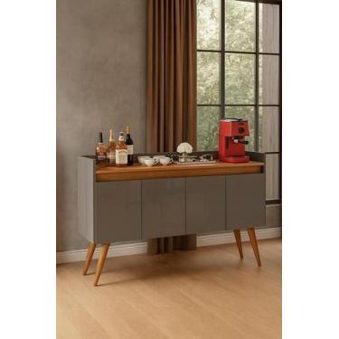 Imagem de Aparador Buffet Pés Palito Sala 4 Portas Luxo Prime - Várias Cores - M