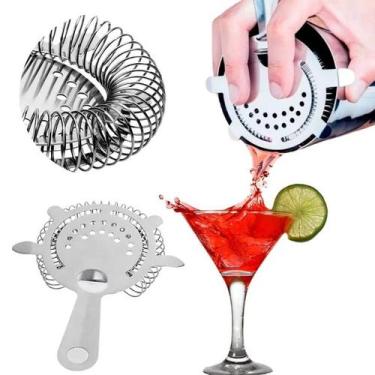 Imagem de Kit 03 Coador de Drink Gelo Profissional Inox Barman Bebidas - Fullcom