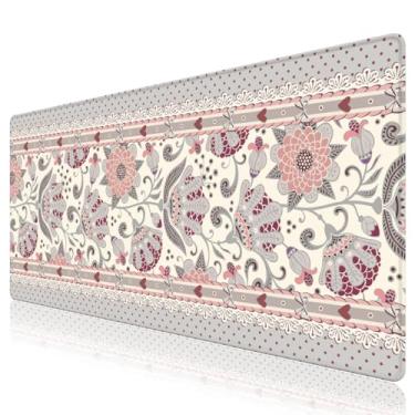 Imagem de Lindo tapete de mesa, tapete de mesa grande para mesa, tapete de mesa feminino, 2GG, tapete de rato grande, tapete de rato antiderrapante com bordas costuradas, capa de mouse pad para computador 35 ×