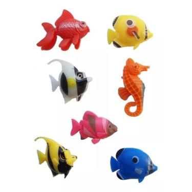 Imagem de Peixe Flutuante De Plástico Para Aquário 6 Unidades Enfeite - Skrw