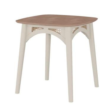 Imagem de Mesa Lateral Veneza com Rattan - 6039 - Meyer, Laca - Nude