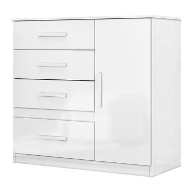 Imagem de Cômoda Sapateira Vênus 1 Porta E 4 Gavetas Branco - Moval Branco