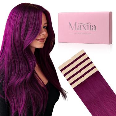 Imagem de Fita adesiva em extensões de cabelo MAXITA Violet 30g 60cm 10 unidades