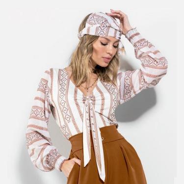 Imagem de Blusa Feminina Manga Longa New Fresh Listrada-Feminino