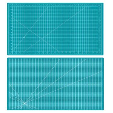 Imagem de AMASEWART Tapete de corte autorreparável de 45,7 x 61 cm, tapete de costura para artesanato, tábua de corte de mesa de 5 camadas dupla face para projetos de passatempo de modelagem de couro