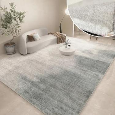 Imagem de Tapetes abstratos modernos e espessos para sala de estar, tapete de pelúcia lavável, minimalista, decoração de quarto (200x250 cm/F)