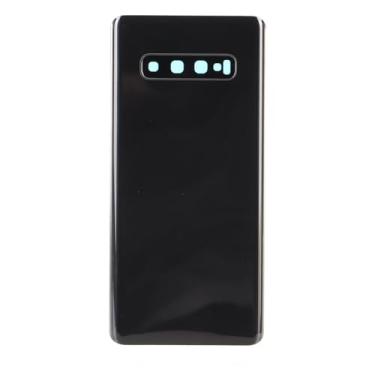 Imagem de Generic Tampa Traseira de Vidro Traseiro do Telefone, Suporte para o Telefone Traseiro da Tampa de Vidro de Lente da Câmera Touch Caneta Prática para S10+Plus (Preto)