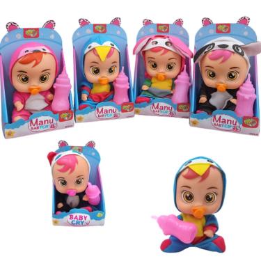 Imagem de Boneca Manu Baby Cry Com Som E Chora De Verdade Com Mamadeira