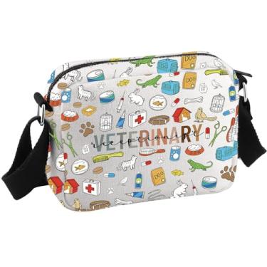 Imagem de Bolsa tiracolo para recepcionista veterinária presente de agradecimento veterinário presente resgate animal kit de sobrevivência técnico veterinário, Vet Receptionist Hkb, Multifuncional