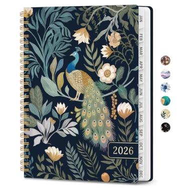 Imagem de Agenda 2026 - Agenda estética semanal e mensal, janeiro de 2026 a dezembro de 2026, agenda de calendário encadernado em espiral, perfeita para escritório, casa, material escolar - A5 (16 cm x 21,6 cm