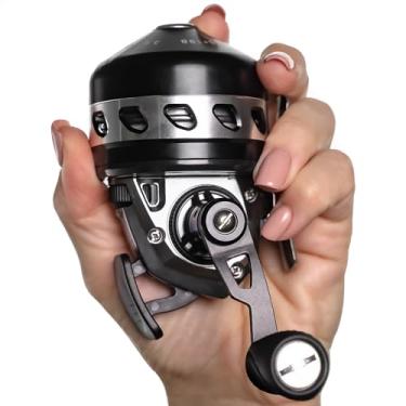 Imagem de BALLISTA BL33 Spincast Bowfishing Reel Slingshot Bow Fishing, aço inoxidável, alça reversível esquerda/direita, relação de engrenagem 3.6:1, linha forte 5# 45 jardas 0,35 mm/50 libras