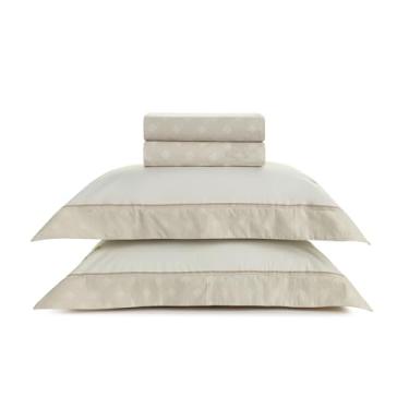 Imagem de Jogo de Lençol King Karsten Percal 200 fios 100% Algodão Estampado com Virol 4 peças (Eloíse)