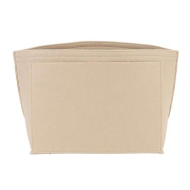 Imagem de Zhjvihx Inserção de Organizador de Bolsa, M Elegante Organizador de Bolsas Inserir Grande Capacidade para óculos de Cosméticos Carteira (Marrom)