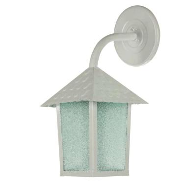 Imagem de Arandela Colonial Quadrada Branca Vidro Pontilhado Blumenau