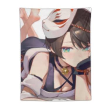 Imagem de LIEGBMEU Tapeçaria sexy sexy de anime menina 76.2 cm x 101.6 cm interior exterior parede colcha arte decoração de tapeçaria caprichosa, AF191