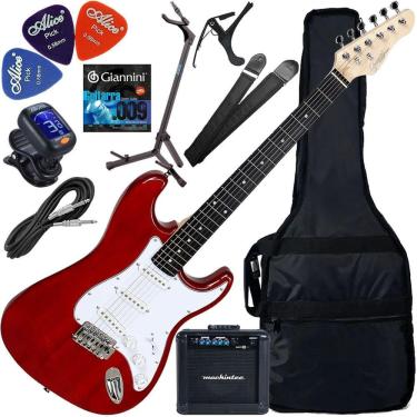 Imagem de Kit Guitarra Elétrica Stratocaster Giannini G100 Trd/Wh Gx03