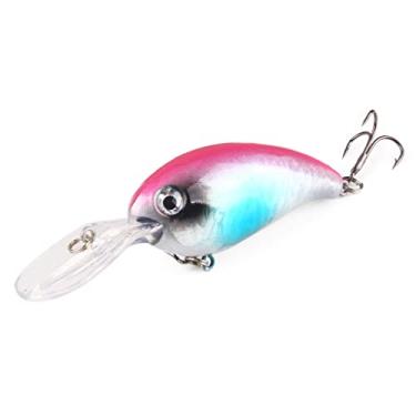 Imagem de ZZTWER 1 Isca de pesca de manivela 10 cm 14 g Isca rígida artificial para robalo, lúcio, pesca marítima