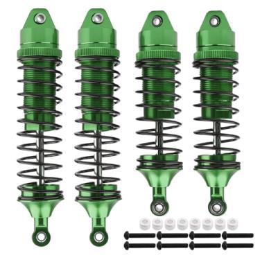Imagem de Hobbypark Amortecedor de liga de alumínio montado com amortecedor de metal grande dianteiro e traseiro de substituição de 5862 para Traxxas 1/10 Slash 4x4 4WD Upgrade (pacote com 4) (verde)