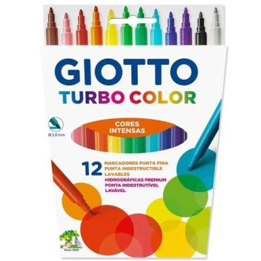 Imagem de Hidrocor Giotto turbo color cores intensas com 12 cores