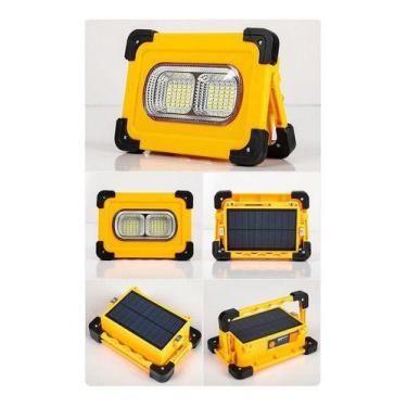 Imagem de Refletor Luminária Bluetooth Holofote Led Bateria Solar Usb! - Sou Mai