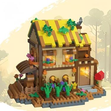 Imagem de QMEAKMONY Mini Building Blocks Forest Tree House Sets Cute Micro Mini Treehouse Building Bricks for Adults Micro Nano Bricks Perfect Party Favors for Teenagers. (Garden Treehouse,834 Pcs)
