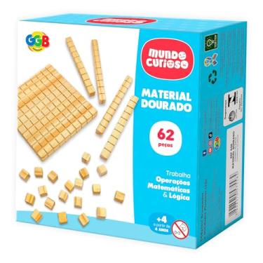 Imagem de GGB Plast Material Dourado Madeira 62 Peças