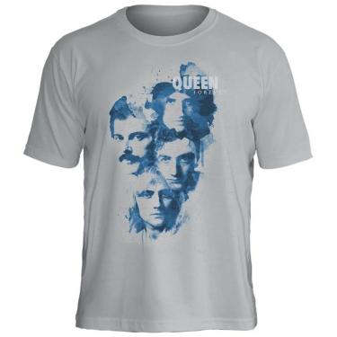 Imagem de Camiseta de Banda Queen em Algodão Manga Curta Gola Redonda-Unissex