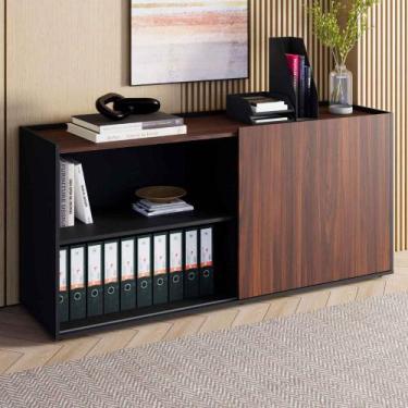 Imagem de Armário Baixo 1,58m com Porta de Correr e 2 Nichos F5 Office - F5 Offi