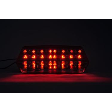 Imagem de Lente fumê luzes traseiras de LED para motocicleta, luz traseira de freio com indicadores de luz de seta integrados para Honda 14-15 HONDA GROM/MSX125