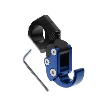 Imagem de REPAIROCK Gancho de pendurar para motocicleta, arco e capacete de motocicleta, suporte de mala para scooters, bicicletas, liga de alumínio, azul, 1 conjunto de chaves hexagonais de 88 mm