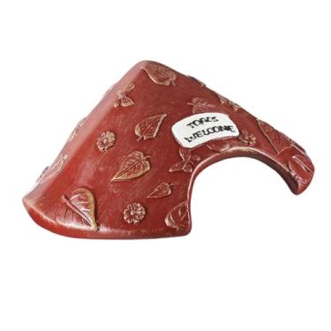 Imagem de Gralara Decoração de Jardim para Casa, Versátil, Fácil Manutenção, Caverna, Abrigo para Sapos, Pequeno para Aquário, Ambiente Externo, Marrom Avermelhado