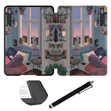 Imagem de Capa para Kindle Paperwhite 10ª Geração 2018 Lançada - Capa Protetora de 6" com Capa de TPU Auto Wake Up/Sleep, Projetado para Amantes de Gatos-cat 3