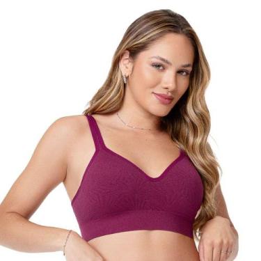Imagem de Sutiã Comfort com Bojo Removível Jacquard sem Costura Marsala Zee Rucc