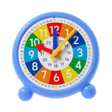 Imagem de simhoa Relógio educacional para crianças, atividade de tempo, horas, ábaco, número, cognição, relógio de ensino analógico para crianças, bebês e crianças
