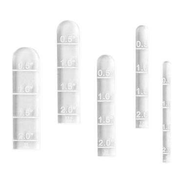 Imagem de Baoblaze 5x Réguas de Arco de Réguas de Acrílico Guia de Arco de Medição Portátil Conjunto de Ferramentas de Medição de Cerâmica para Projetos DIY