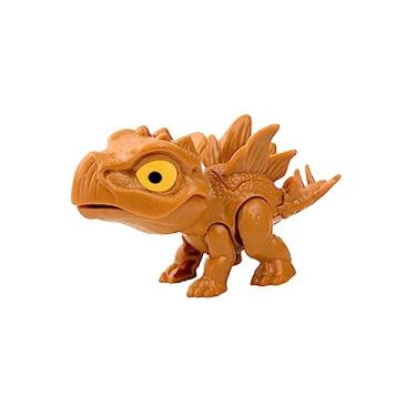 Imagem de Generic Brinquedo de Dinossauro de Dedo Mordedor, Mão Mordedora, Divertido, Criativo, Interativo, Fantoche de Dinossauro para Adereços, Jogo Familiar, Brinque, estegossauro marrom