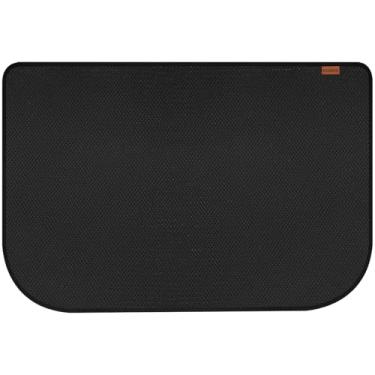 Imagem de TOTIDYH Tapete para Lareira, Tapete de Lareira à Prova de Fogo de 152 x 81 cm, Almofada Preta Resistente ao Fogo de Silicone e Fibra de Vidro para Cozinha, Fogão a Lenha, Protetor de Piso