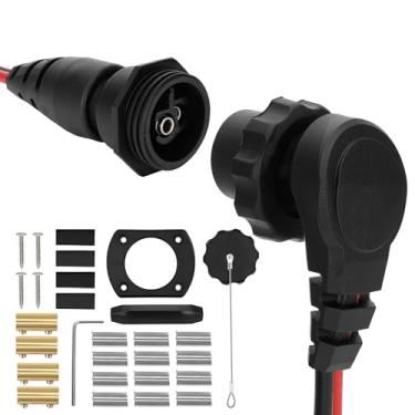 Imagem de Chaoos | Plugue e receptáculo para motor de pesca elétrica MKR-28 1865120 - Compatível com água doce/água salgada Minn Kota, 12V-48V, 8AWG 60A - Acessório de bateria marinha macho fêmea de conexão