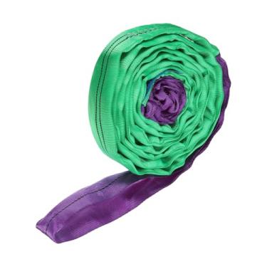 Imagem de PATIKIL Correias de elevação, 1 peça de poliéster de 4,88 m lingas de teia pesada para serviço flexível para os olhos, tiras de levantamento de puxar, suporte de lingas (1000 kg), roxo