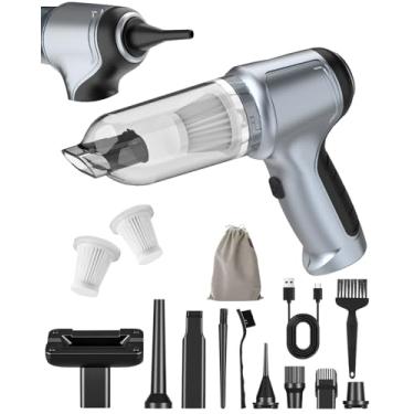 Imagem de Zommapro Aspirador de carro portátil 18000Pa, sem fio, 5000 mAh de alta potência, aspirador portátil de 120 W para carro, escritório, animais de estimação e limpeza doméstica