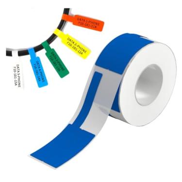 Imagem de Papel De Etiqueta De Cabo Para Impressora B1/B21/B3S 25 * 38+40 com 100 Etiquetas cada Rolo (Azul)