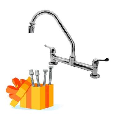 Imagem de Torneira Misturador Cozinha Bancada Bica Móvel + - Shop Hidraulica