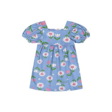 Imagem de Vestido Florezinhas para Bebê Menina Quimby, Azul, 1