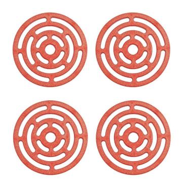 Imagem de Kit 4Un Descanso De Panela Aparador Redondo Vermelho